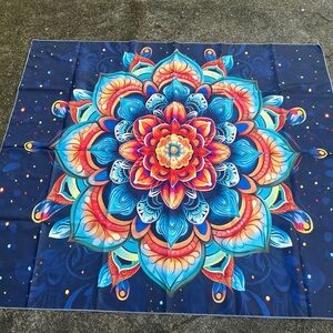 Colorful Lotus Flower tapestry, 4 x 5, Bohemian floral  Tapestry, bedroom, dorm